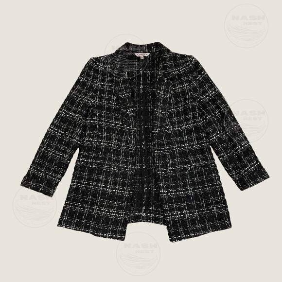 Nanette Lepore Tweed Blazer & Dress Set | 2 Piece Suit, Black White Career S NWT - Picture 3 of 14